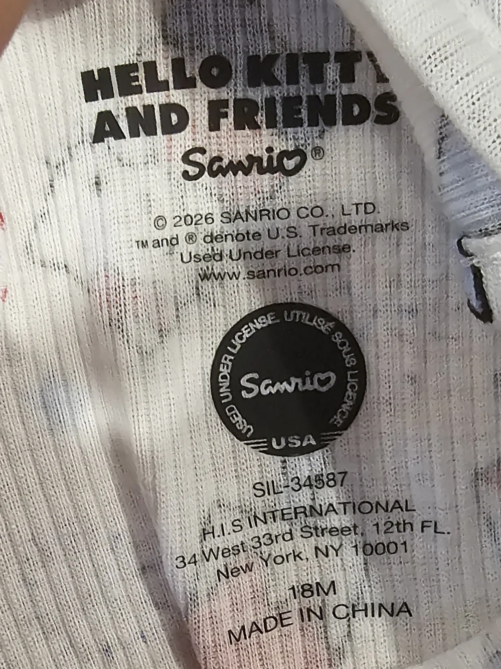 Sanrio Hello Kitty and Friends White Onsie With Skirt And Matching Headband Bow